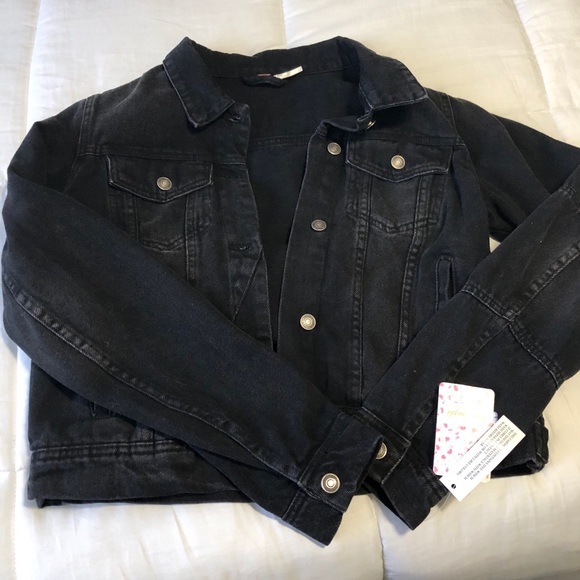 Black denim jean jacket - Free People